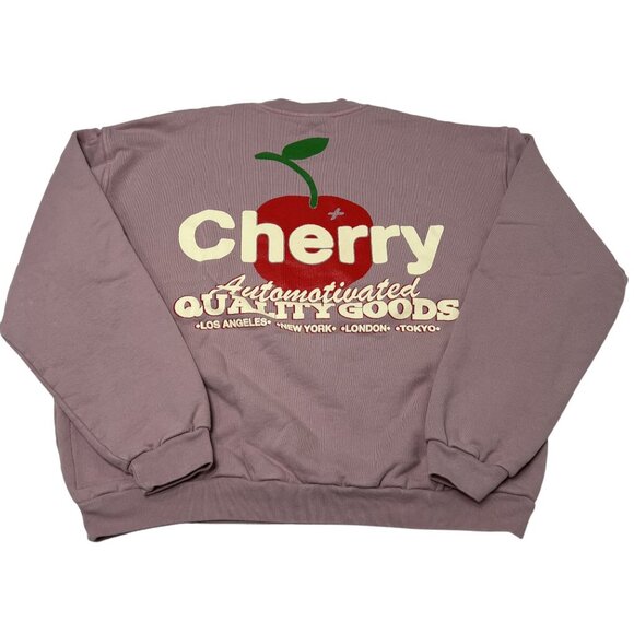 Cherry LA Not An Apple Sweatshirt in Purple - Picture 1 of 5